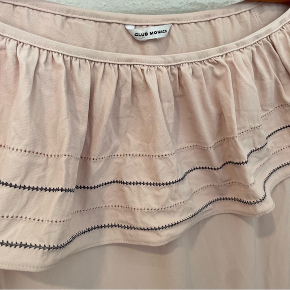 Club Monaco Pink Ruffle Off-Shoulder Top - Picture 3 of 3